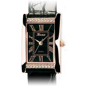 Фотография ювелирного изделия: Наручные часы «Лилия», 18 фианитов, Золото 585