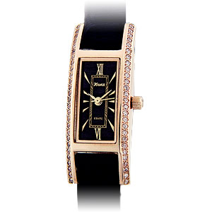 Фотография ювелирного изделия: Наручные часы «Роза», 54 фианита, Золото 585