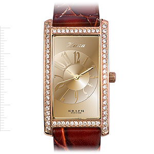 Фотография ювелирного изделия: Наручные часы «Олимпия», 64 фианита, Золото 585