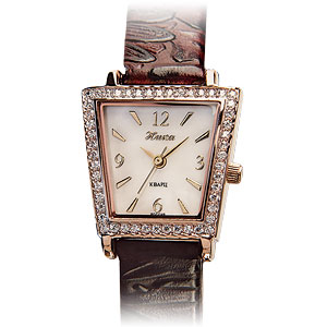 Фотография ювелирного изделия: Наручные часы «Жасмин», 50 фианитов, Золото 585