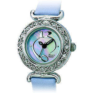 Фотография ювелирного изделия: Наручные часы «Серебристый Ландыш», 16 фианитов, Серебро 925