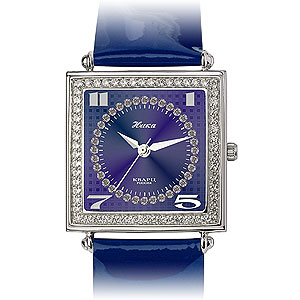 Фотография ювелирного изделия: Наручные часы «Серебристый Ландыш», 46 фианитов, Серебро 925