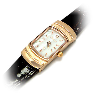 Фотография ювелирного изделия: Наручные часы «Любава», фианит бесцветный, Золото 585