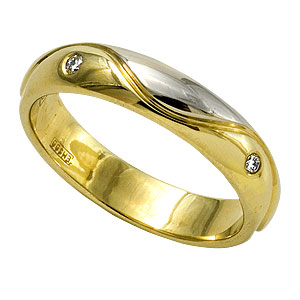 Фотография ювелирного изделия: Кольцо, 4 бриллианта Кр 57 0,08 ct, Золото 585