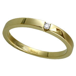 Фотография ювелирного изделия: Кольцо, 1 бриллиант Кр 57 0,03 ct, Золото 585